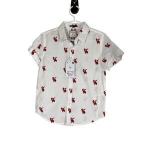 Christmas Shirt Kid 5 White Santa Festive Holiday Preppy Classic Retro Neutral